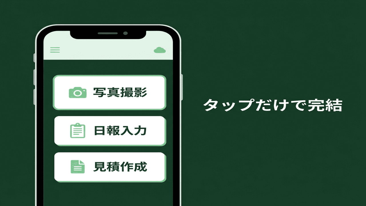 シンプルなUI設計のイメージ